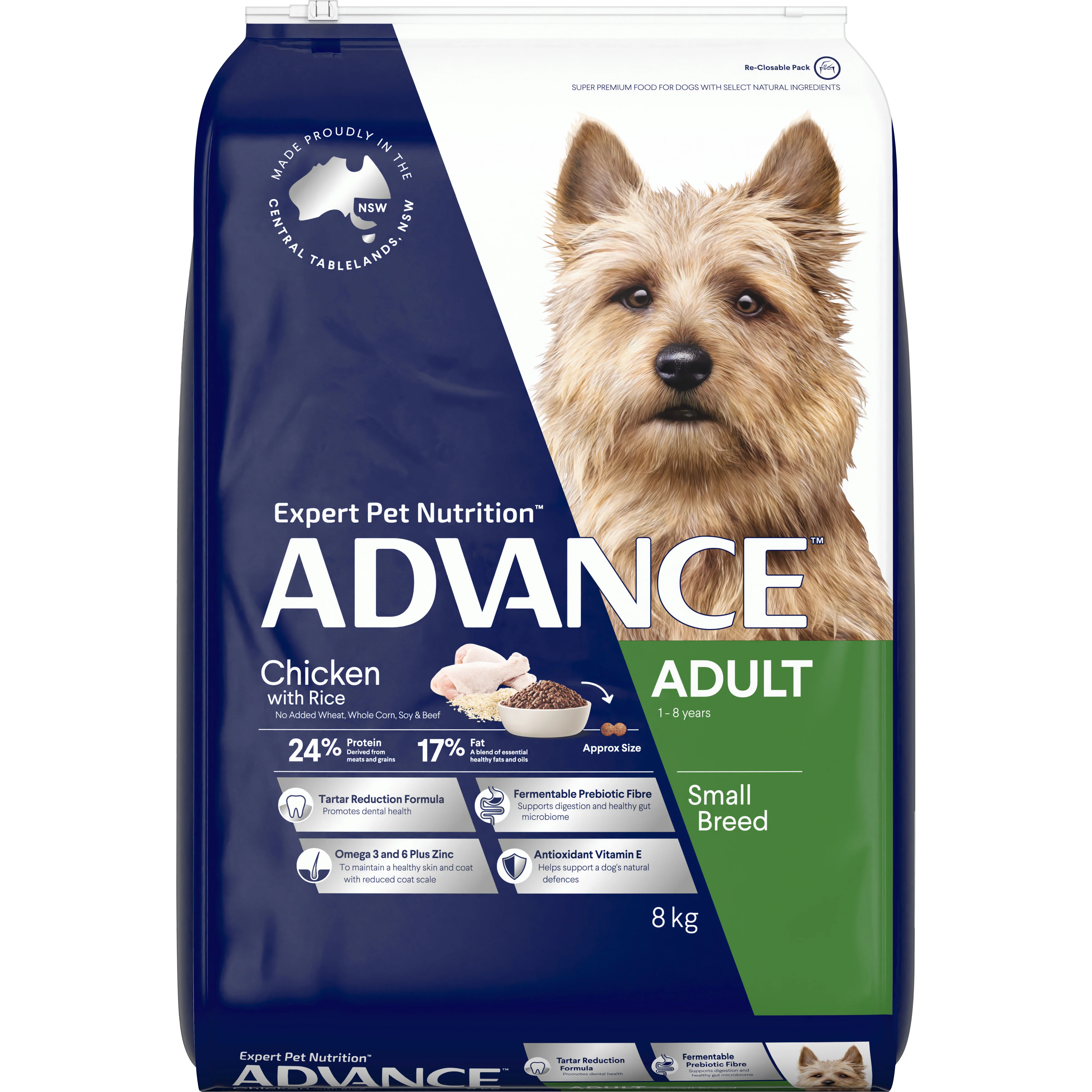 Advance Chicken and Rice Small Breed Adult Dry Dog Food - Image 3