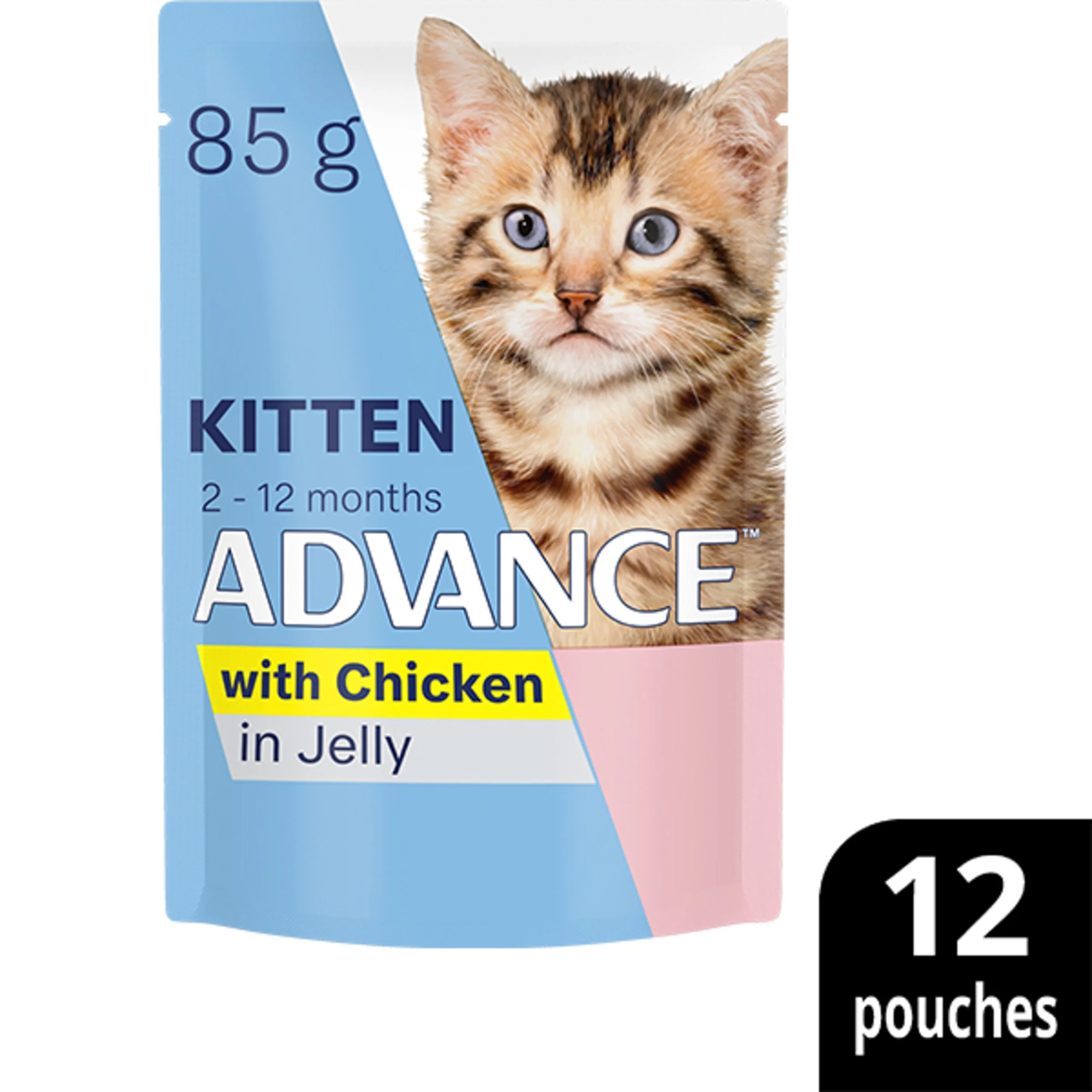 Advance Chicken in Jelly Kitten Wet Food 85g x 12 - Image 11
