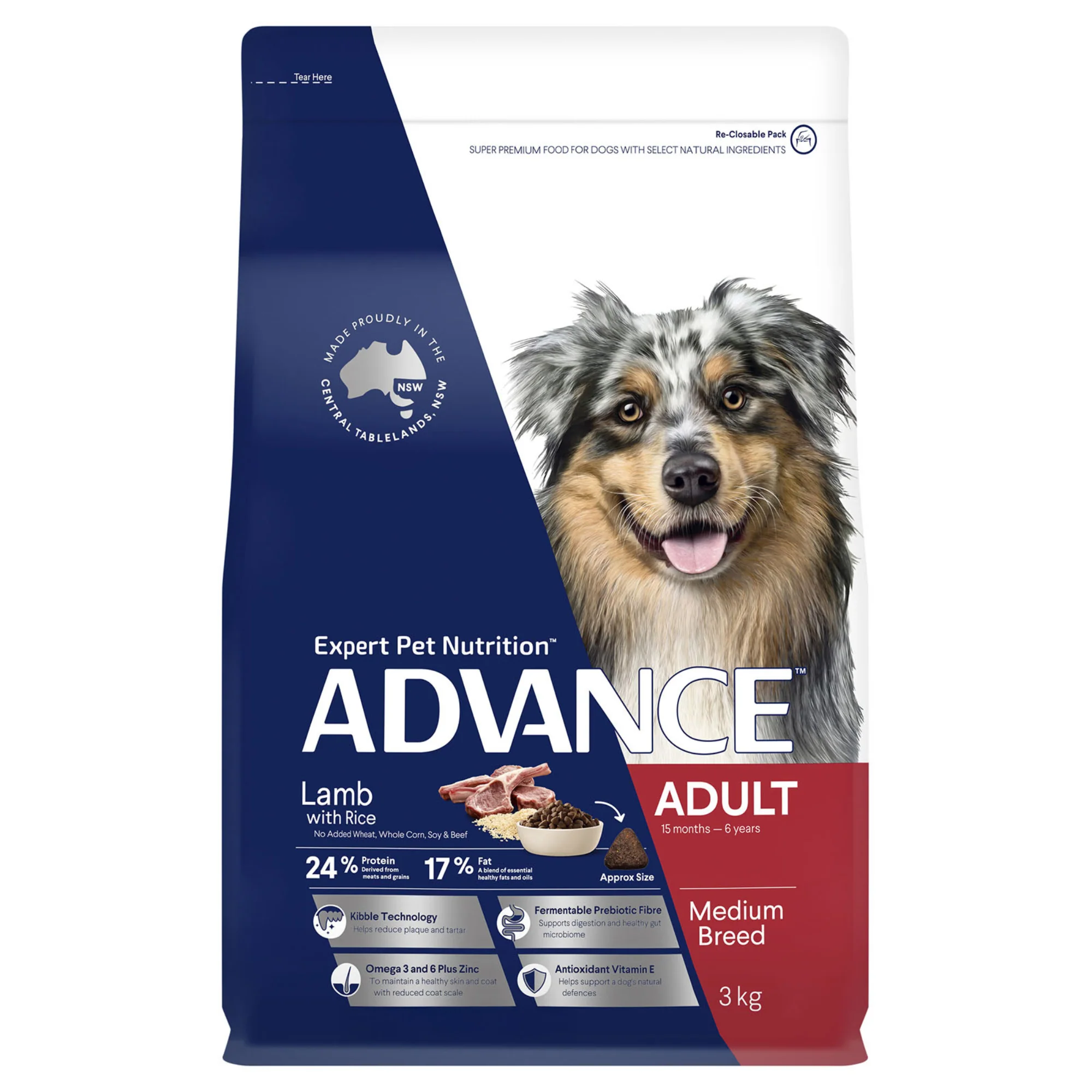 Advance Lamb and Rice Adult Dog Medium Breed Dry Dog Food - Image 11