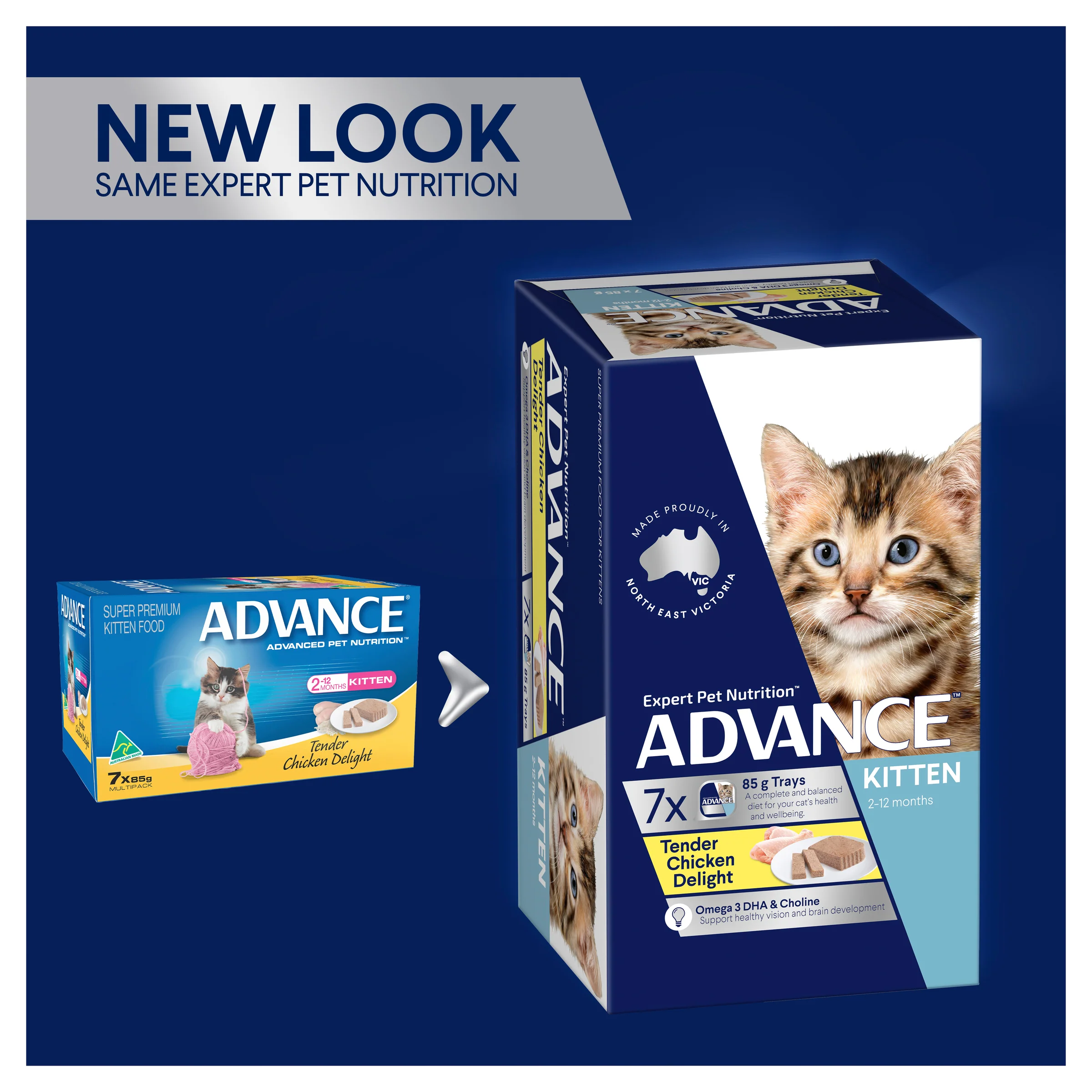 Advance Tender Chicken Delight Kitten Wet Cat Food Trays 85g x 7 - Image 3