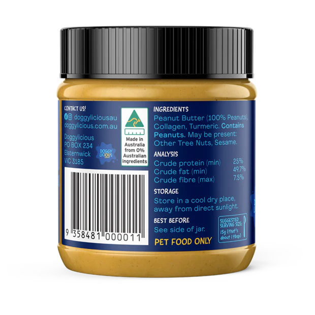 Doggylicious Hip Joint and Coat Peanut Butter Dog Treat 250g - Image 3