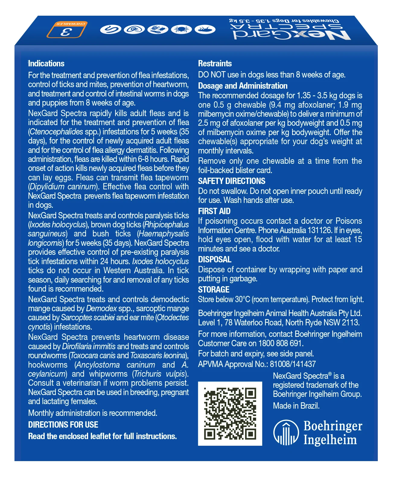 NexGard SPECTRA Very Small Dog Chews 1.35-3.5kg - Image 4