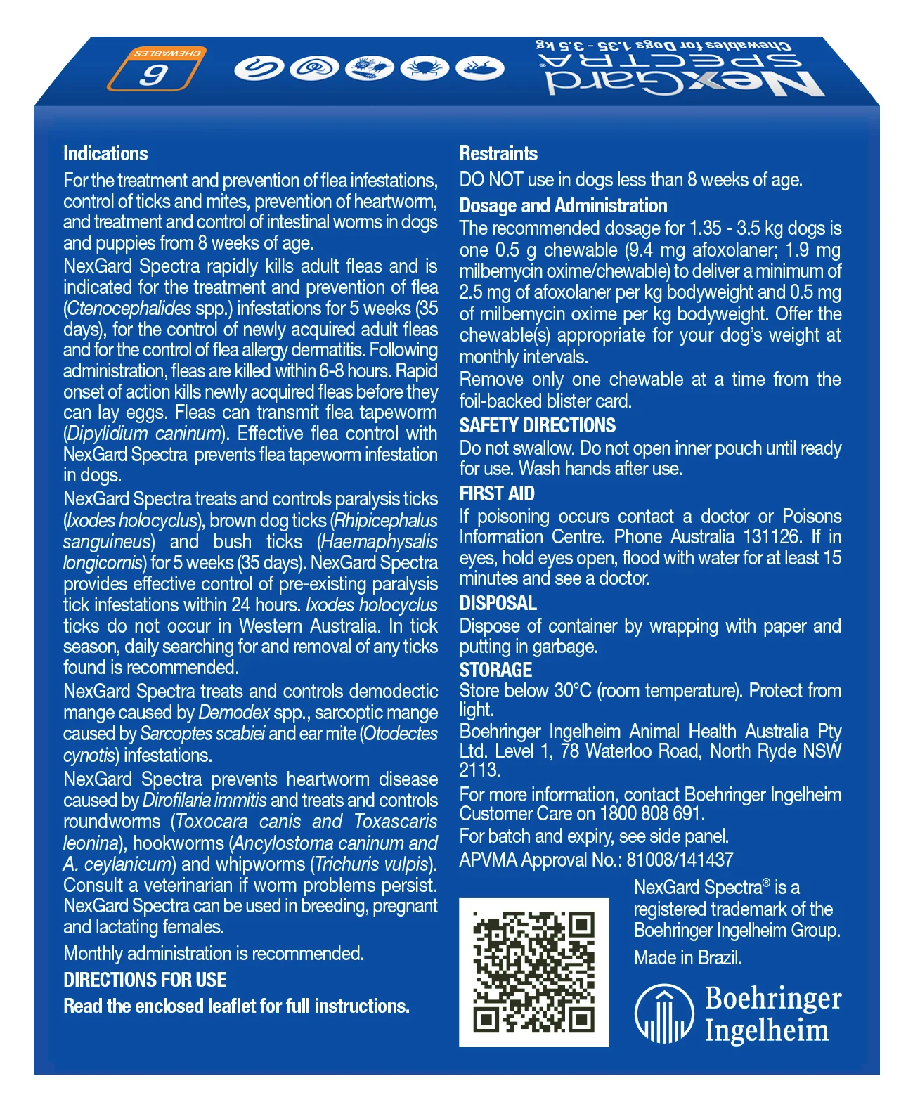 NexGard SPECTRA Very Small Dog Chews 1.35-3.5kg - Image 7