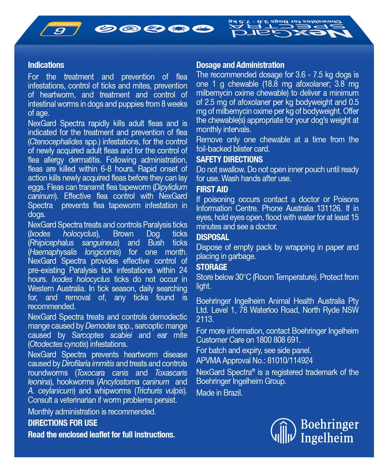 NexGard SPECTRA Small Dog Chews 3.6-7.5kg - Image 4