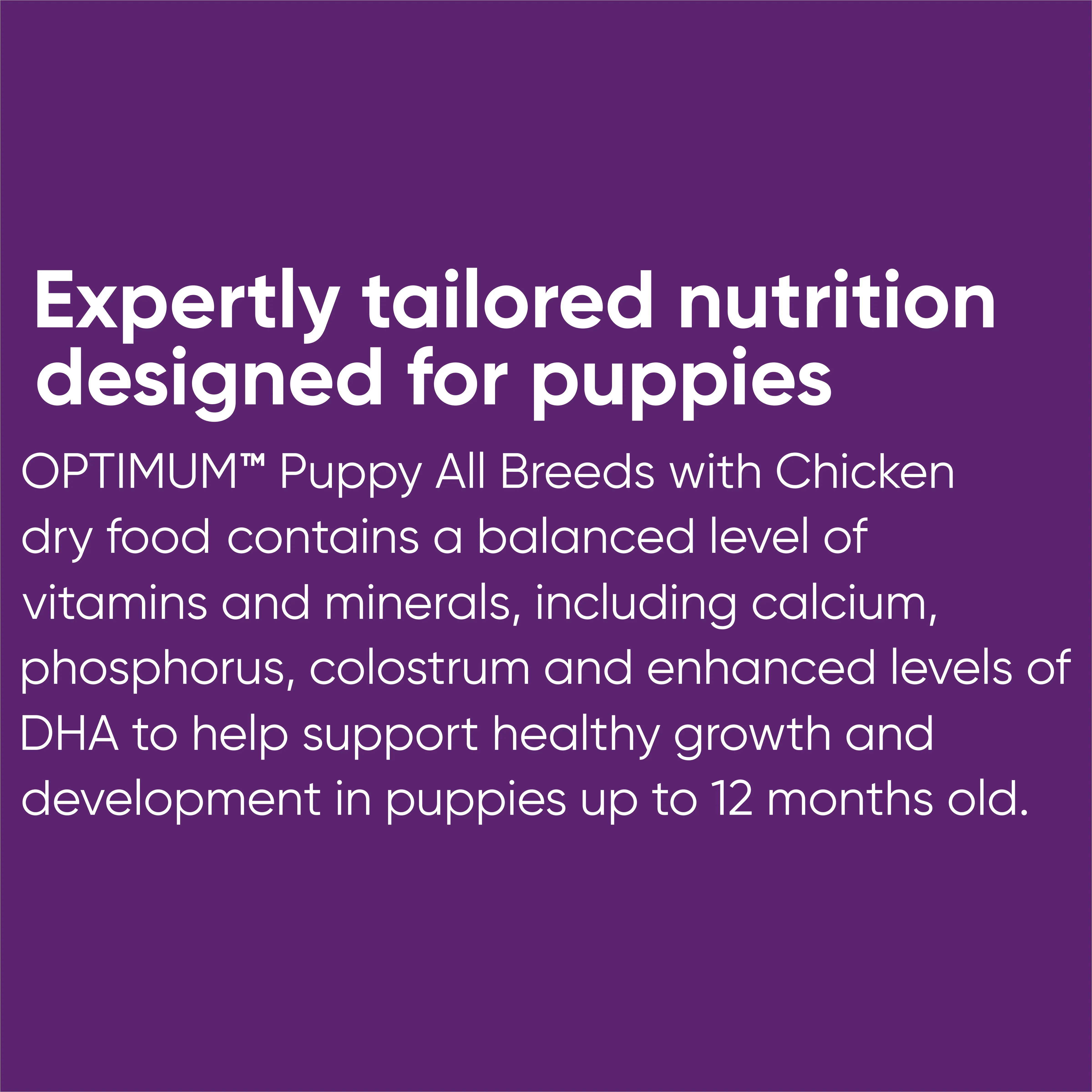 Optimum Chicken Medium Breed Puppy Dry Dog Food 15kg - Image 12