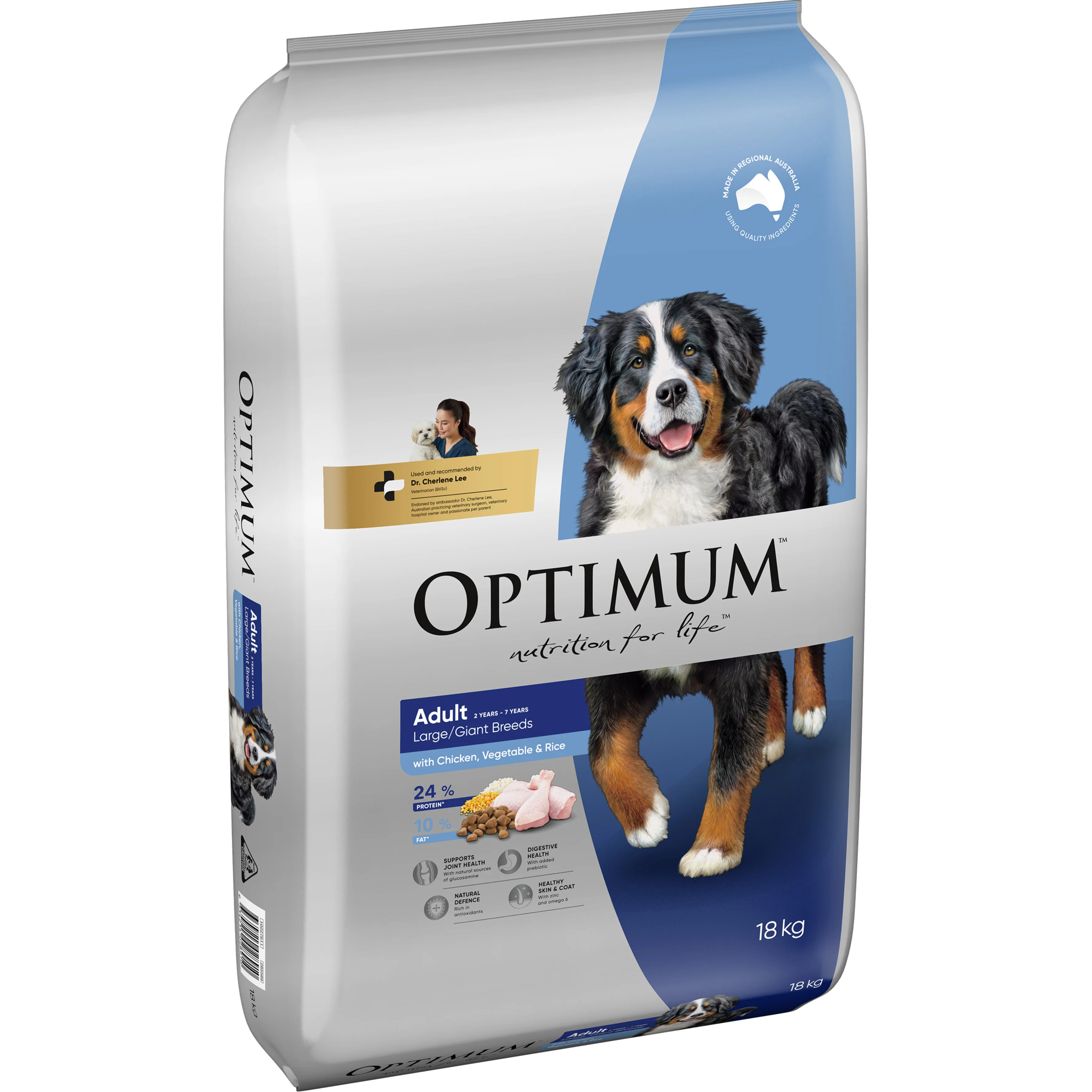 Optimum Chicken Vegetables And Rice Large Breed Adult Dry Dog Food 18kg - Image 3