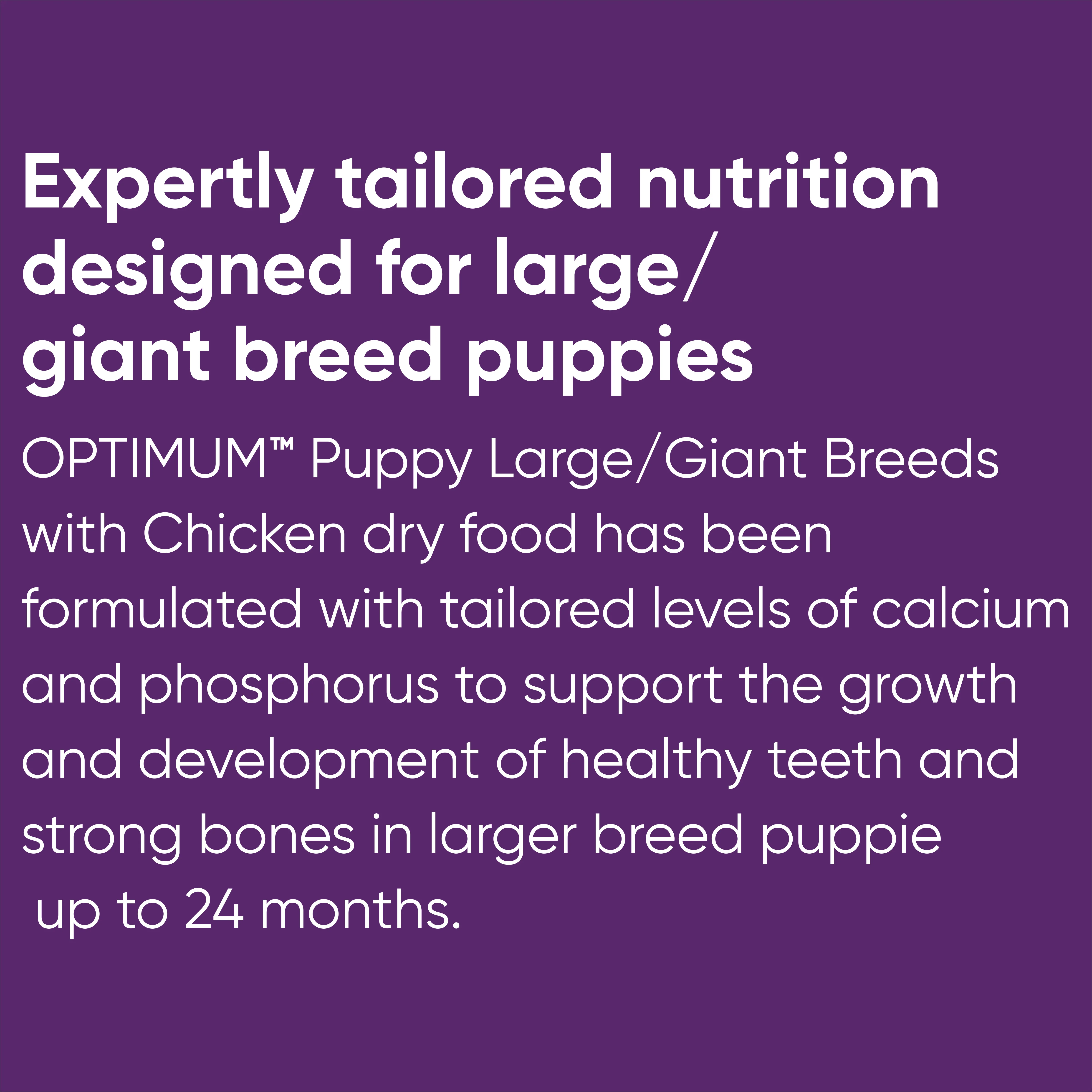 Optimum Puppy Large Breed With Chicken Dry Dog Food 15kg - Image 12